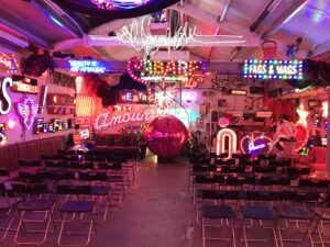 God’s Own Junkyard Wedding Ceremony set up
